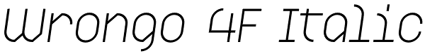 Wrongo 4F Italic Font