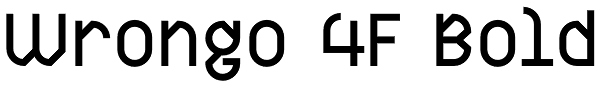 Wrongo 4F Bold Font
