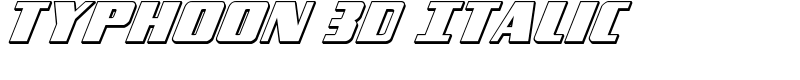 Typhoon 3D Italic Font