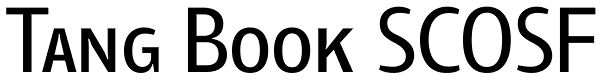 Tang Book SCOSF Font