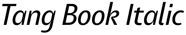 Tang Book Italic Font