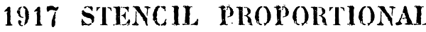 1917 Stencil Proportional Font