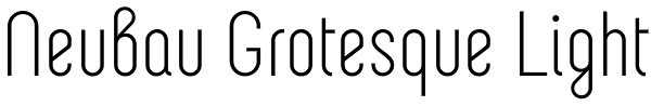 Neubau Grotesque Light Font