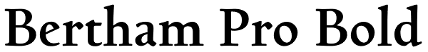 Bertham Pro Bold Font