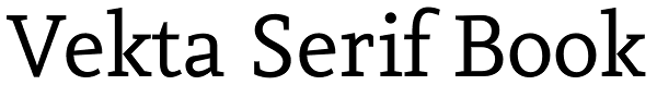 Vekta Serif Book Font