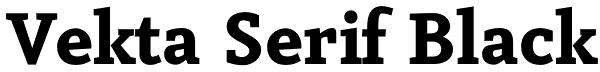 Vekta Serif Black Font
