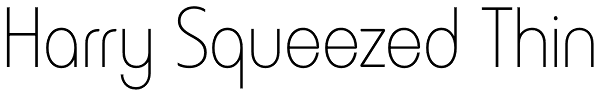 Harry Squeezed Thin Font