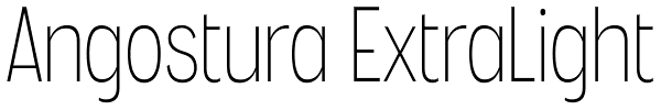 Angostura ExtraLight Font