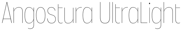 Angostura UltraLight Font