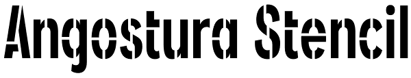 Angostura Stencil Font