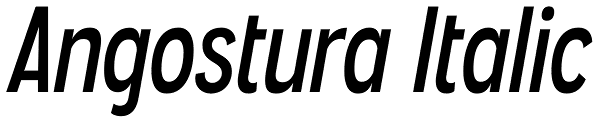 Angostura Italic Font