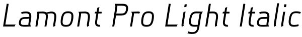 Lamont Pro Light Italic Font