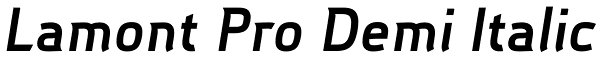 Lamont Pro Demi Italic Font