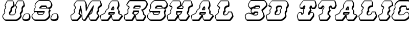 U.S. Marshal 3D Italic Font