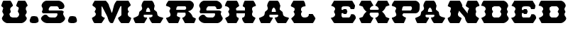 U.S. Marshal Expanded Font