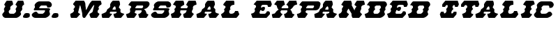 U.S. Marshal Expanded Italic Font