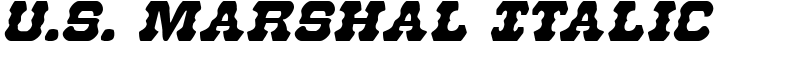 U.S. Marshal Italic Font