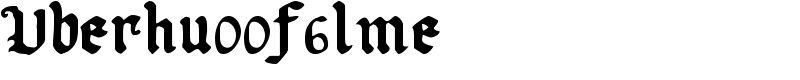 Uberhu00f6lme Font