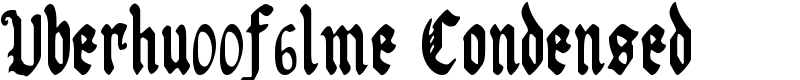 Uberhu00f6lme Condensed Font