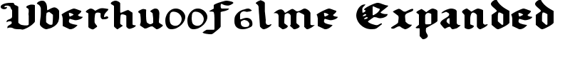 Uberhu00f6lme Expanded Font