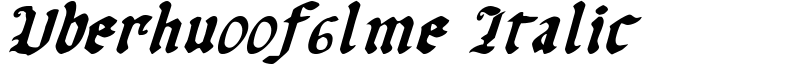 Uberhu00f6lme Italic Font