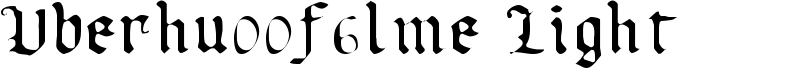 Uberhu00f6lme Light Font