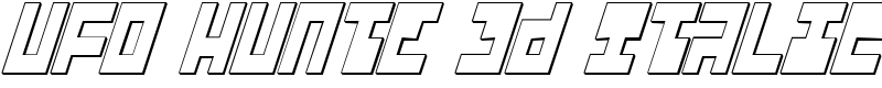 UFO Hunte 3D Italic Font