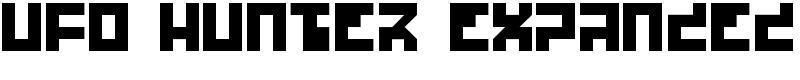 UFO Hunter Expanded Font