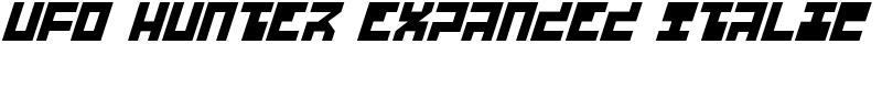 UFO Hunter Expanded Italic Font