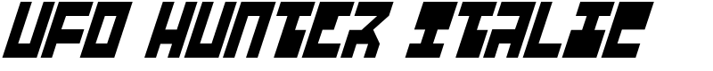 UFO Hunter Italic Font
