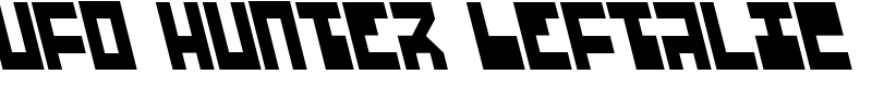 UFO Hunter Leftalic Font
