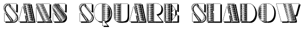 Sans Square Shadow Font