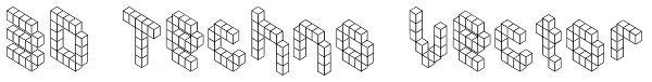 3D Techno Vector Font