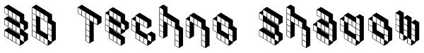 3D Techno Shadow Font