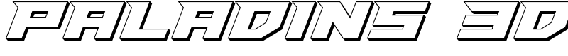 Paladins 3D Font