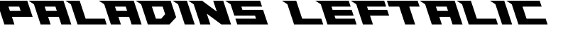 Paladins Leftalic Font