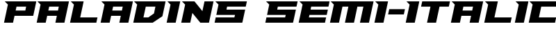 Paladins Semi-Italic Font
