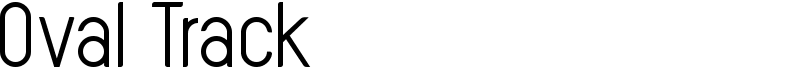 Oval Track Font