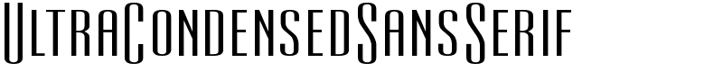 UltraCondensedSansSerif Font