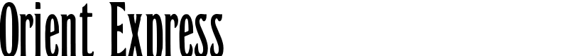Orient Express Font