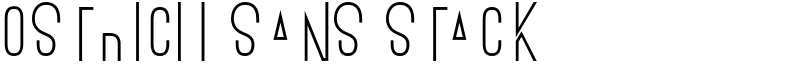 Ostrich Sans Stack Font