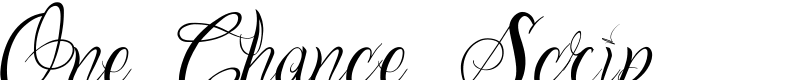 One Chance Scrip Font