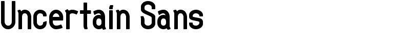 Uncertain Sans Font