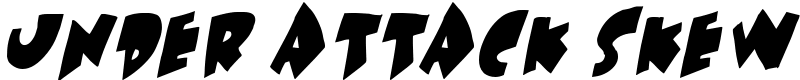 Under attack skew Font