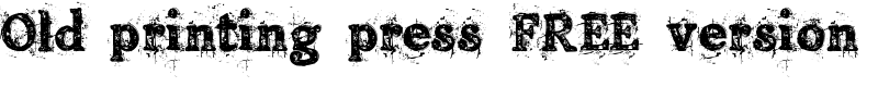 Old printing press_FREE-version Font