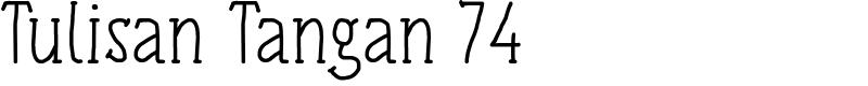 Tulisan Tangan 74 Font