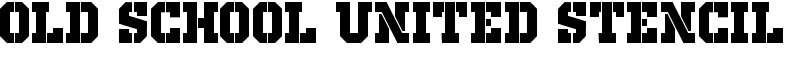 Old School United Stencil Font