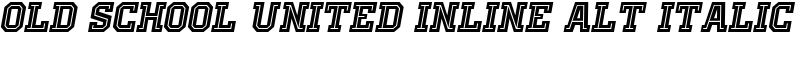 Old School United Inline Alt Italic Font