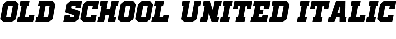 Old School United Italic Font