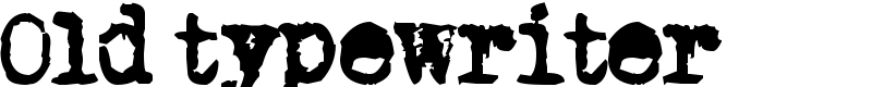 Old typewriter Font